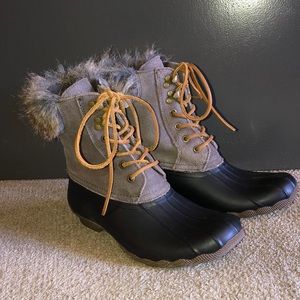 Cold weather, duck boots, rain/snow boots